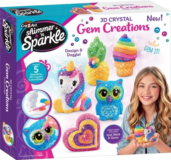 Set creativ pentru decorarea turnărilor 3D cu pietricele strălucitoare