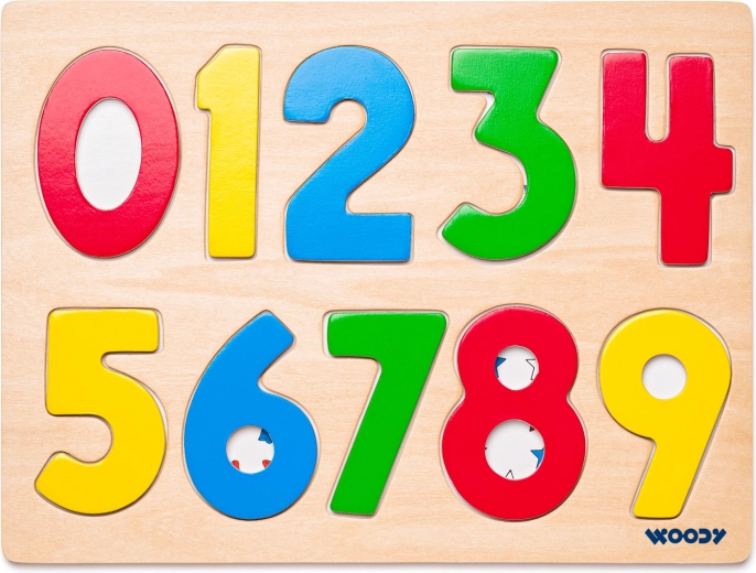 Puzzle pe tablă cu cifre și buburuze