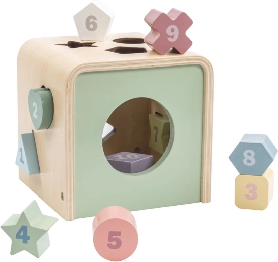 Cub Montessori de inserat cu forme Baby Mix