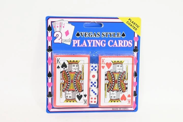 Set de joc universal: 2 pachete de cărți de joc și zaruri