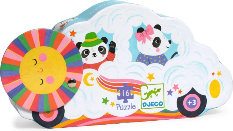 Puzzle Djeco mașina cu nori (16 piese)