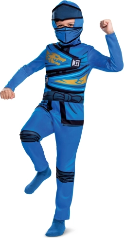 Costum Lego Ninjago Jay pentru copii 7–8 ani