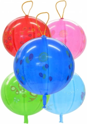 Balon gonflabil punch ball Gemar cu imprimeu și elastic 45 cm - 1 bucată