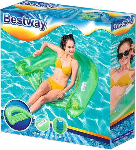 Fotoliu gonflabil pentru apă BESTWAY, verde – Roșu