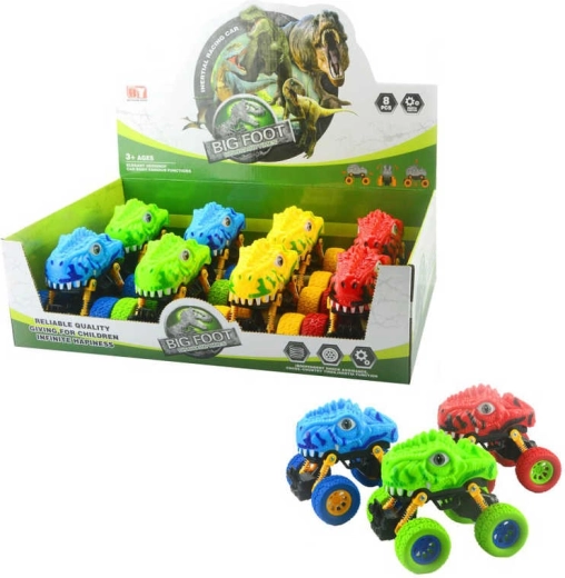 Mașinuță de teren Dino cu roți mari și mecanism cu inerție - 1 bucată
