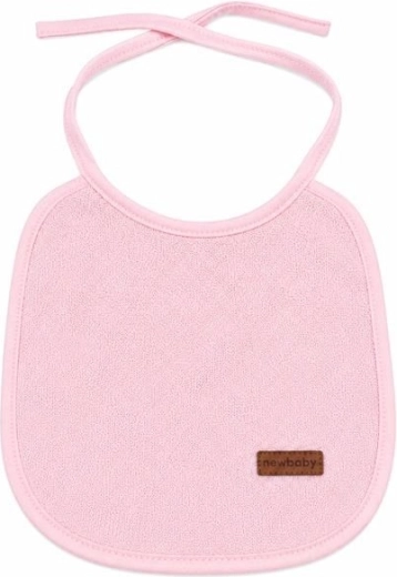 New Baby bavețică din frotir pentru copii cu căptușeală PVC roz - 1 bucată