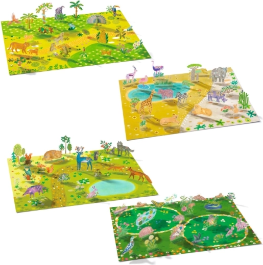 Scene ilustrate mari pentru distracție 3D plină de joacă