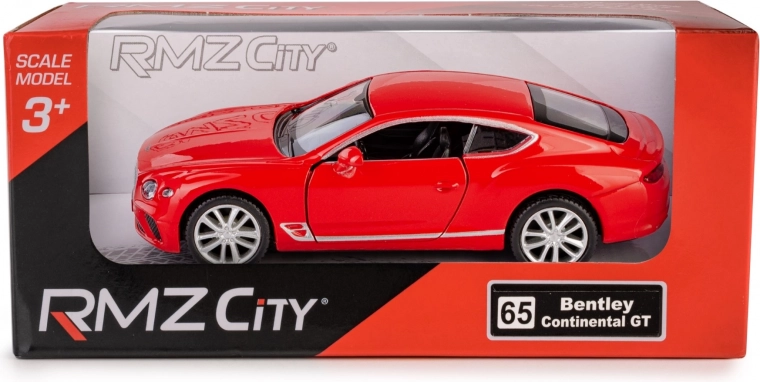 Model metalic de mașină rmz city bentley continental gt 1:39 roșu