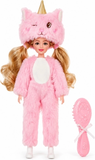 Costum plușat roz