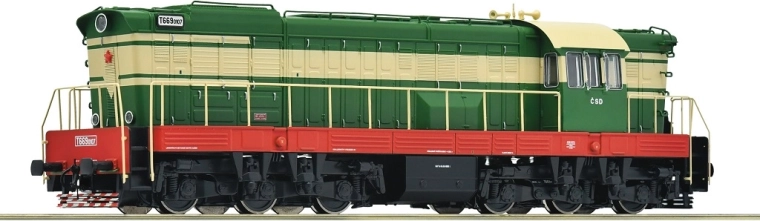 Locomotivă diesel Roco T 669.0107 ČSD Čmelák digitală cu sunet