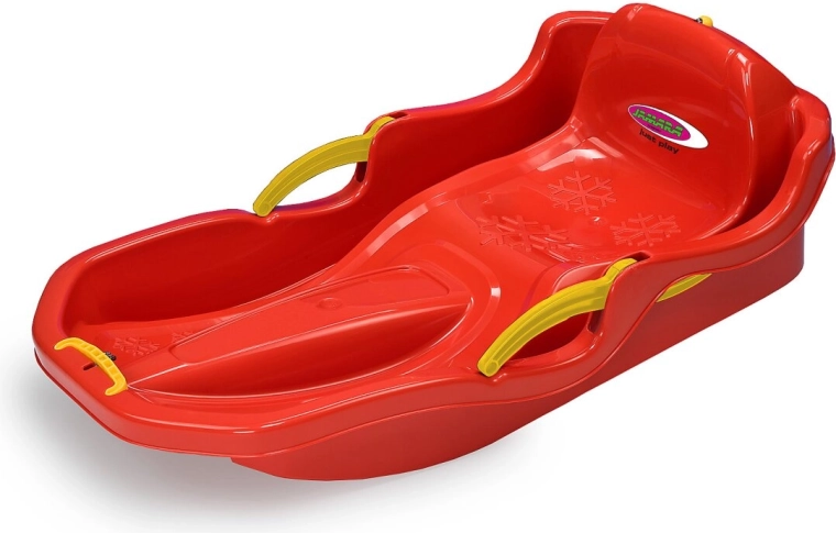 Bob Snow Play Comfort 80 cm, roșu, cu frâne manuale