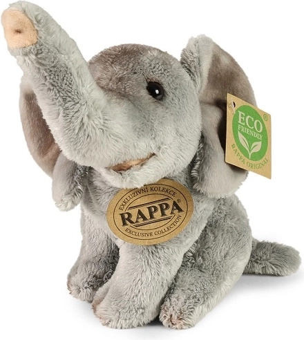 Elefant de pluș Rappa, așezat, 15 cm, Eco-Friendly