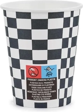 Pahare de unică folosință pentru petrecere Szachownica 220 ml – mix
