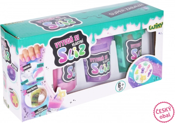 Set pentru realizarea slime-ului pentru copii (ambalaj în limba cehă)