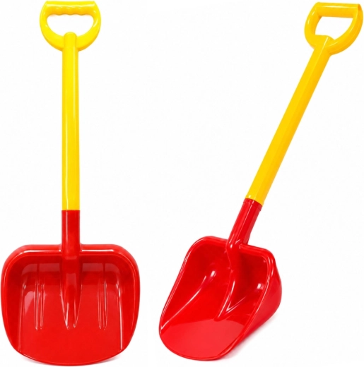 Lopată mare pentru copii pentru nisip 63 cm roșu-galben