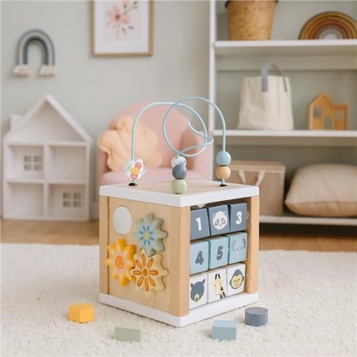 Design pastelat cu animăluțe care stimulează curiozitatea