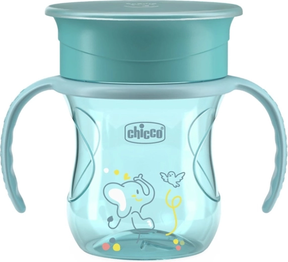 Cănuță Chicco 360 Perfect X cu mânere teal 12m+
