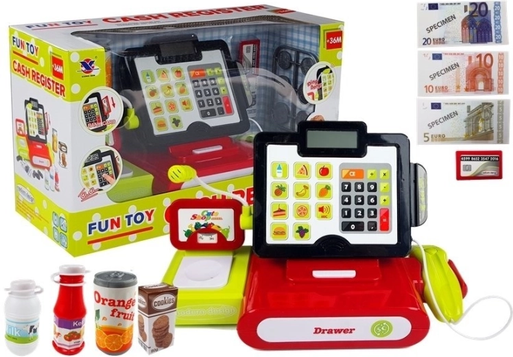 Casă de marcat pentru copii cu ecran tactil, calculator și accesorii