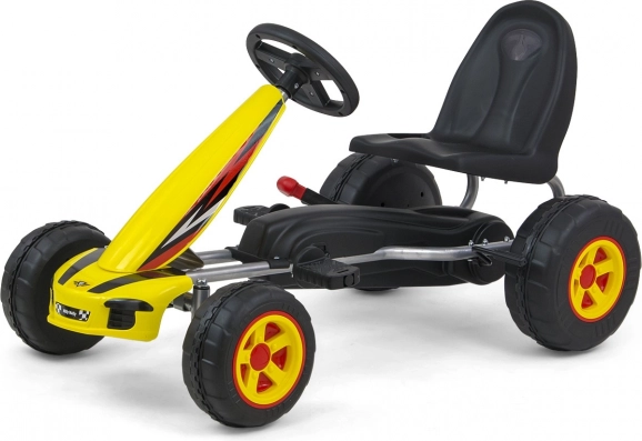 Kart cu pedale Viper – galbenă