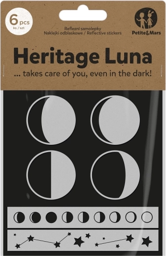Autocolante reflectorizante PETITE&MARS Heritage Luna pentru cărucior