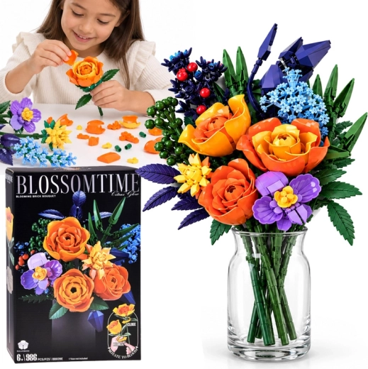 Set de construcție cu flori înflorite – buchet mobil