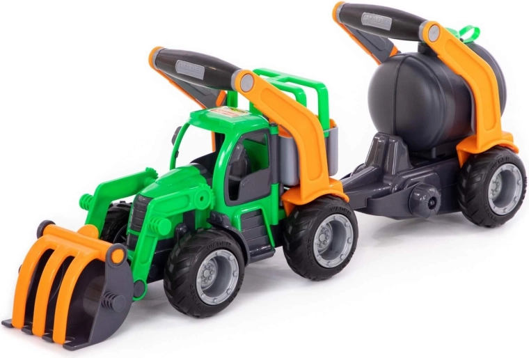 Tractor GripTruck cu încărcător și cisternă