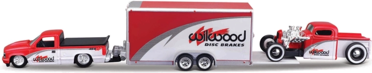 Maisto Design Team Haulers Chevrolet 454 SS pick-up cu remorcă și Chevy pickup
