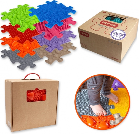 woopie covor ortopedic senzorial puzzle 8 piese