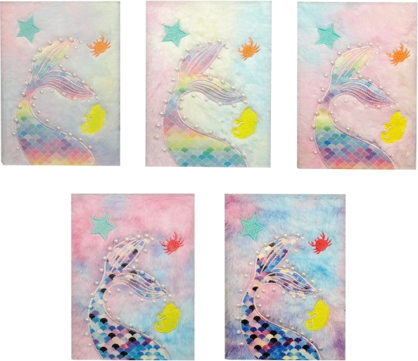 Jurnal plușat cu coadă de sirenă