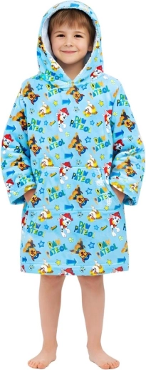 Halat poncho din fleece cu glugă Patrula Cățelușilor