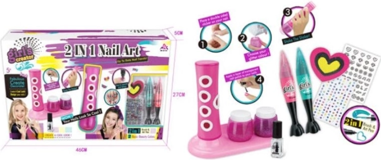Set pentru decorarea unghiilor 2 în 1