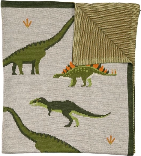 Husă de pernă din bumbac organic cu motiv dinozauri Nature Planet
