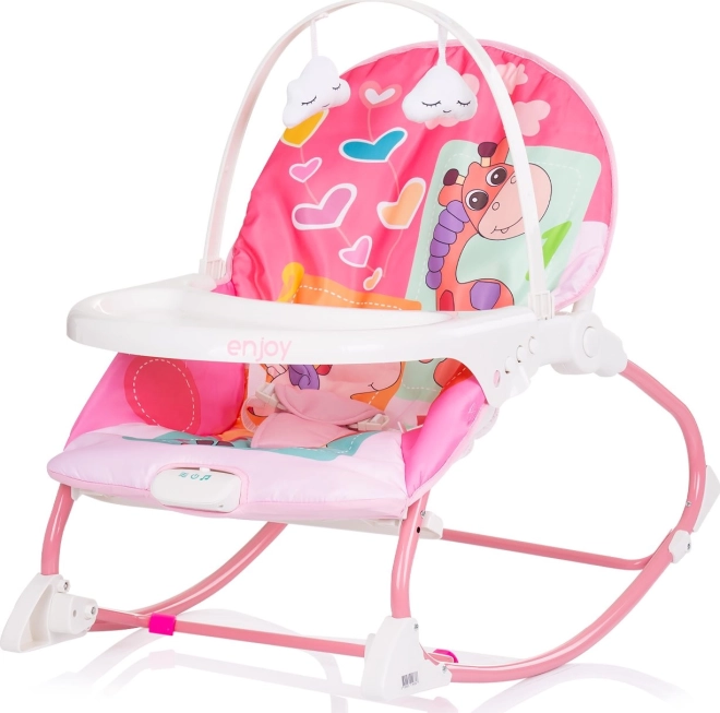 Scaun balansoar pentru copii Enjoy roz