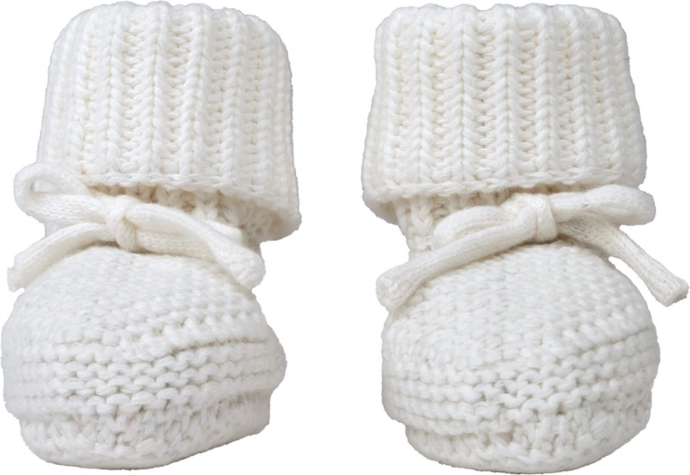 Lodger botoșei tricotați slipper knit cloud dancer 0–6 luni