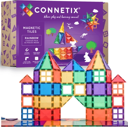 Connetix Rainbow Starter Pack set de construcție magnetică 60 piese