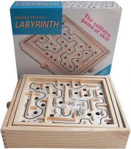 Joc de labirint din lemn