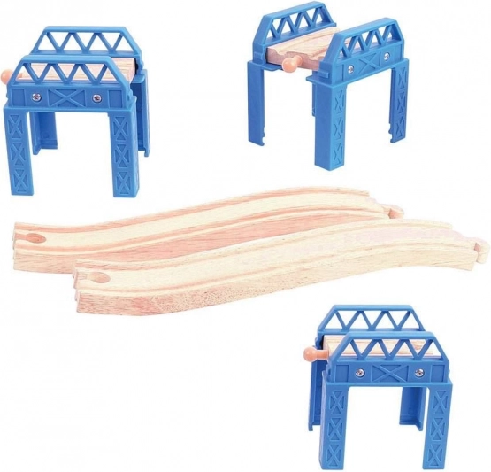 Construcție din lemn pentru poduri pentru căi ferate Bigjigs Rail