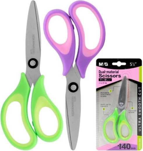 Foarfecă școlară M&G Dual-material - 1 buc