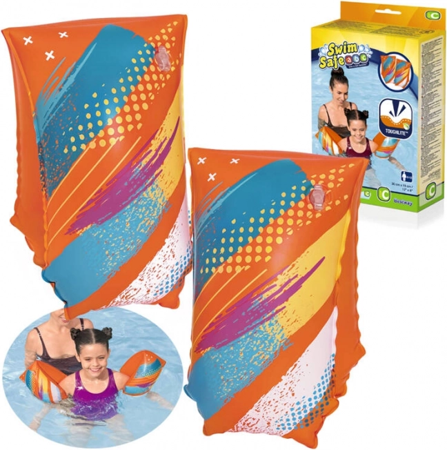 Mânecuțe gonflabile pentru înot L/XL cu motiv de fluturi BESTWAY