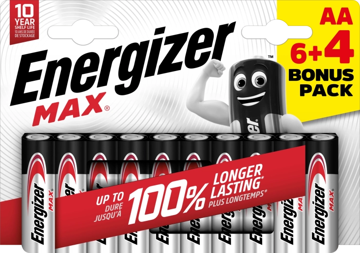 Energizer Max AA baterii alcaline 10 buc (6+4)