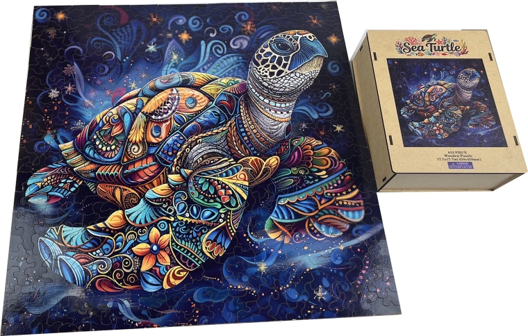 Puzzle din lemn – țestoasă de mare