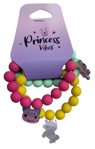 Pink set de brățări mate unicorn (3 buc.)