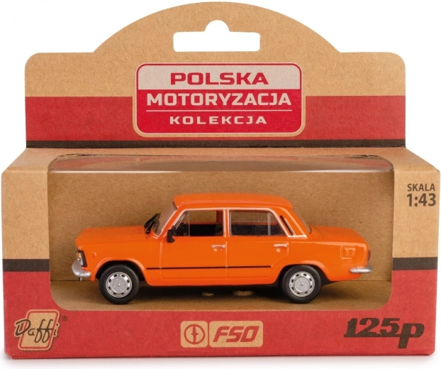 Model mașină Fiat 125p - portocaliu