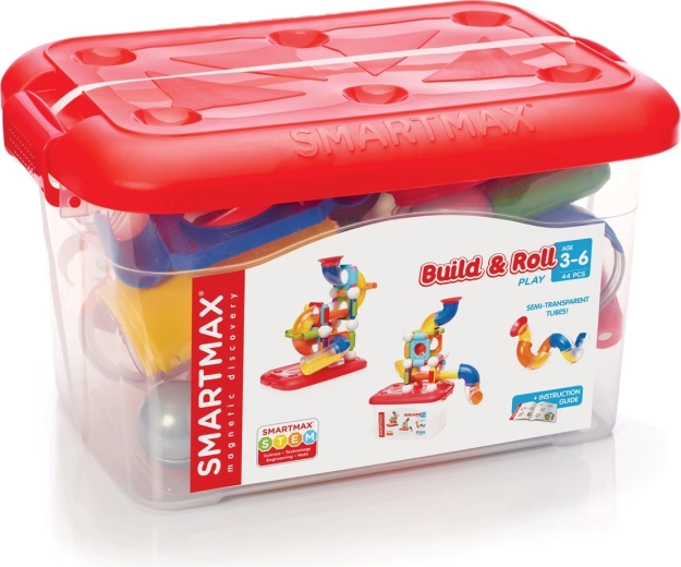 SmartMax - Set magnetice cu pistă de bile, 44 buc