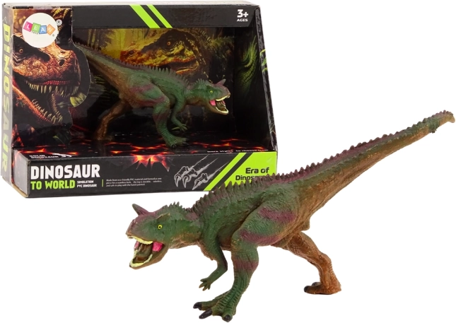 Figurină dinozaur Carnotaurus verde și maro 1El