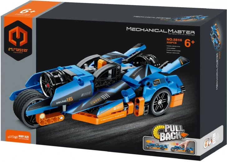 Set de construcție tricicletă cu mecanism pull-back iM.Master, 202 piese