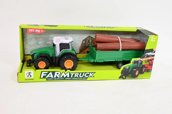 Tractor cu remorcă și bușteni