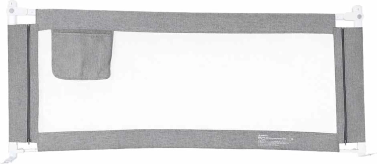 Barieră de protecție pentru pat 140 cm gri