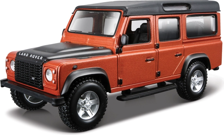 Bburago Land Rover Defender 110 portocaliu metalizat 1:32