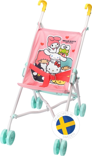 Căruț pentru păpuși Hello Kitty și prietenii